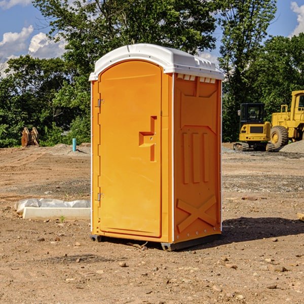 how often are the porta potties cleaned and serviced during a rental period in Ernul NC